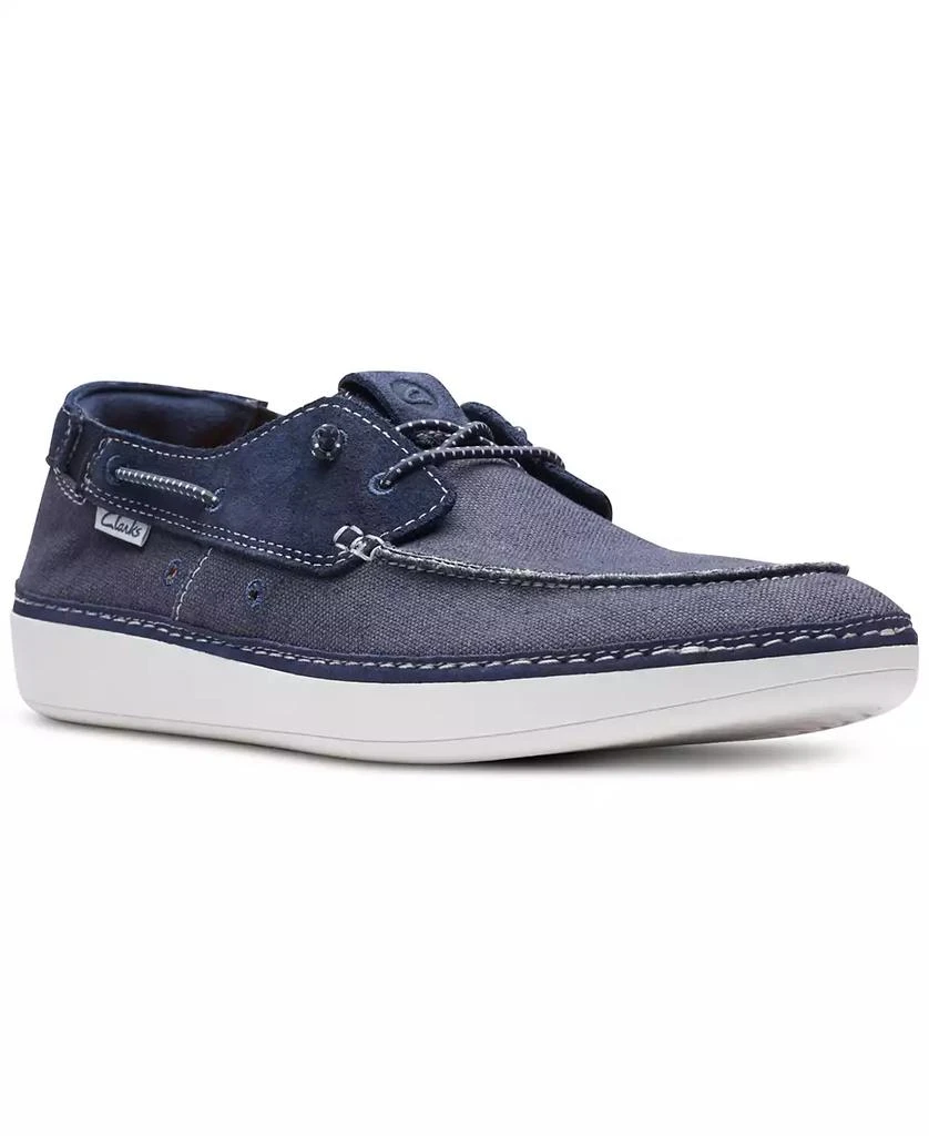Clarks Men's Higley Tie Slip-On Canvas Boat Shoes 1