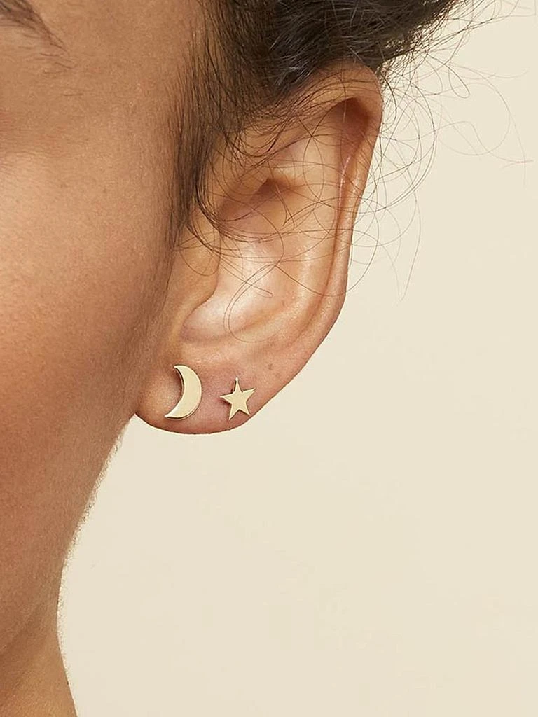 Oradina 14K Yellow Gold Night Sky Studs 3