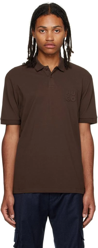Hugo Boss Brown Embossed Polo 1
