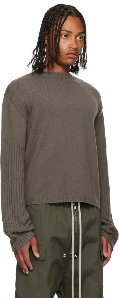 Rick Owens Gray Concordians Round Neck Sweater 2