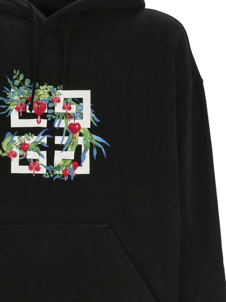 Givenchy Givenchy 4G Floral Printed Drawstring Hoodie 3