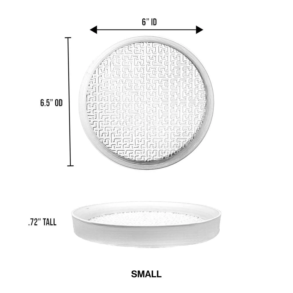 JONATHAN Y Drew 6.5" Modern Geometric Indoor Eco-Friendly 3D Printed Plant Saucer 4