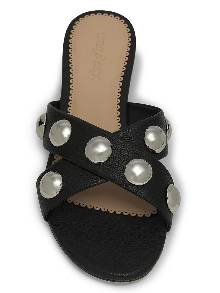 Cinq à Sept Grace Studded Leather Sandals 4