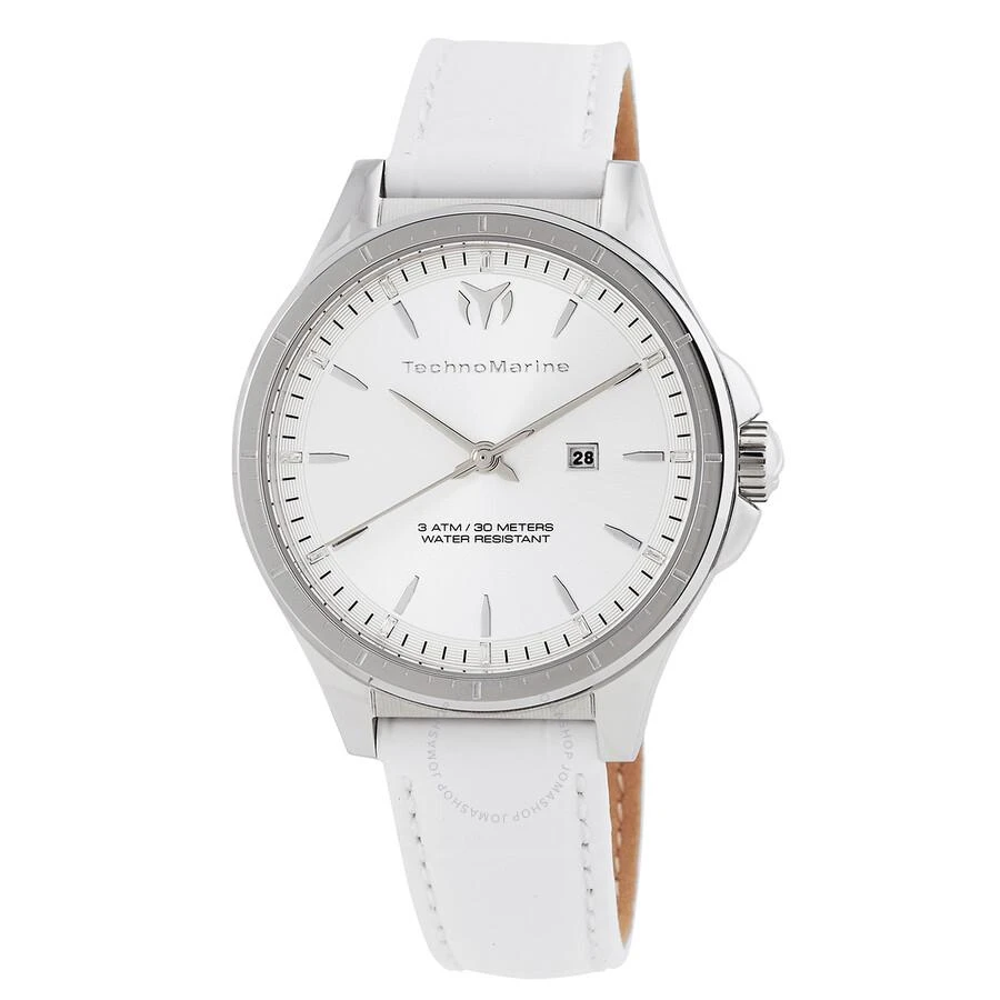 TechnoMarine MoonSun Date Quartz Silver Dial Ladies Watch TM-822039 1