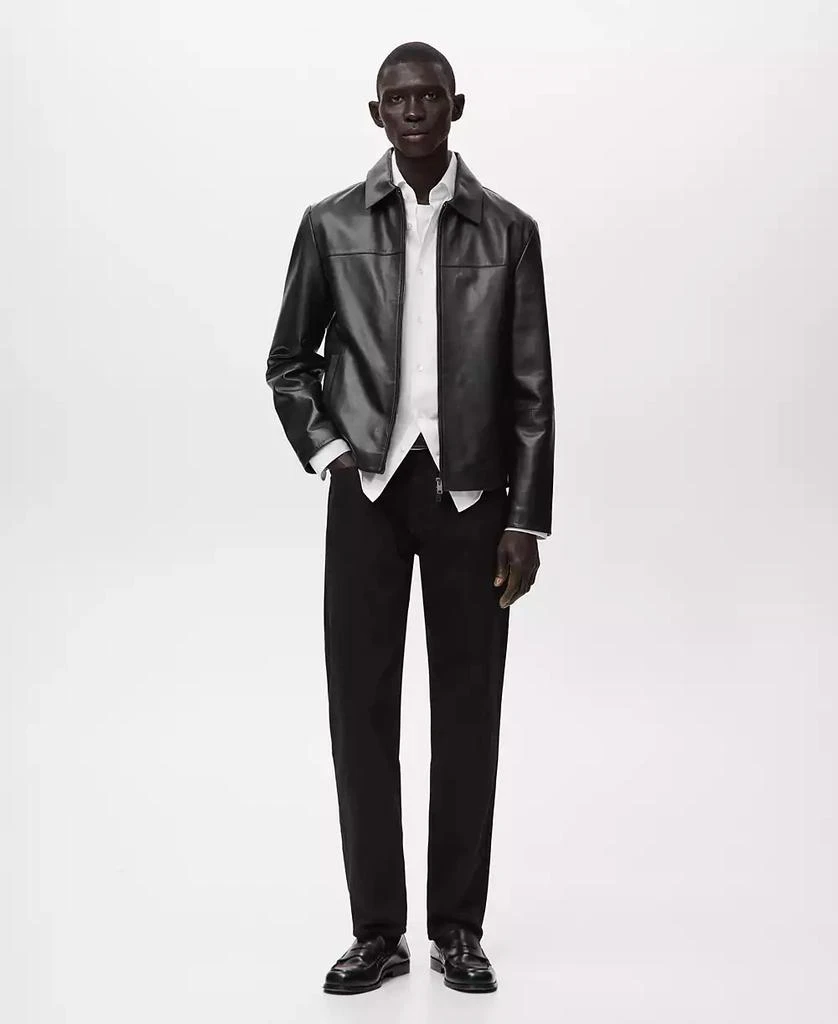 Mango Men
s Pockets Leather Jacket 2