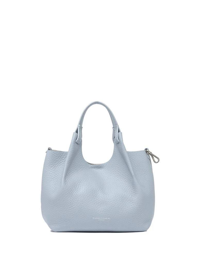 Gianni Chiarini Dua Light Blue Leather Shoulder Bag 1