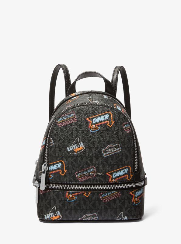 Michael Kors Rhea Extra-Small Printed Signature Logo Backpack