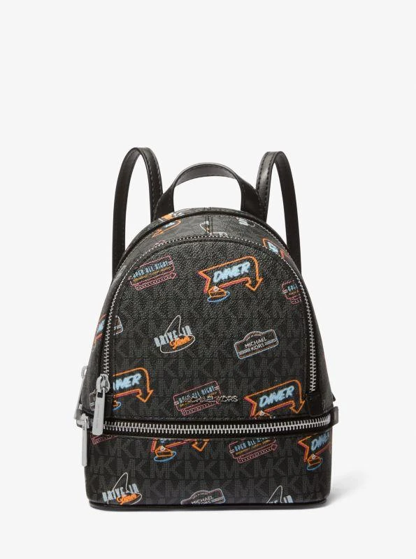 Michael Kors Rhea Extra-Small Printed Signature Logo Backpack 1