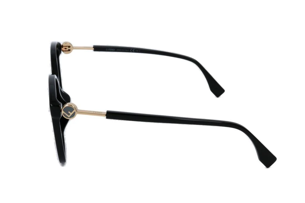 Fendi Eyewear Fendi Eyewear Side-Logo Plaque Rectangle Framed Sunglasses 2