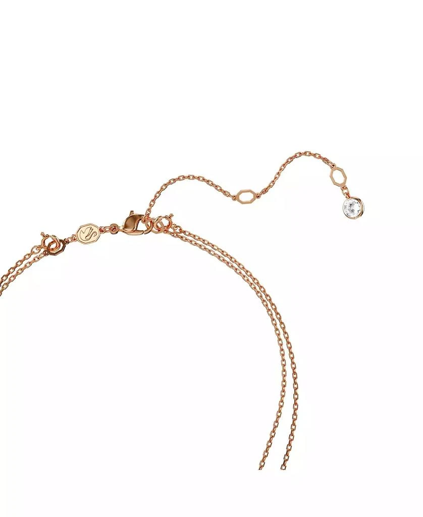 Swarovski White, Rhodium Plated or Rose-Gold Tone or Gold-Tone Meteora Layered Pendant Necklace 7