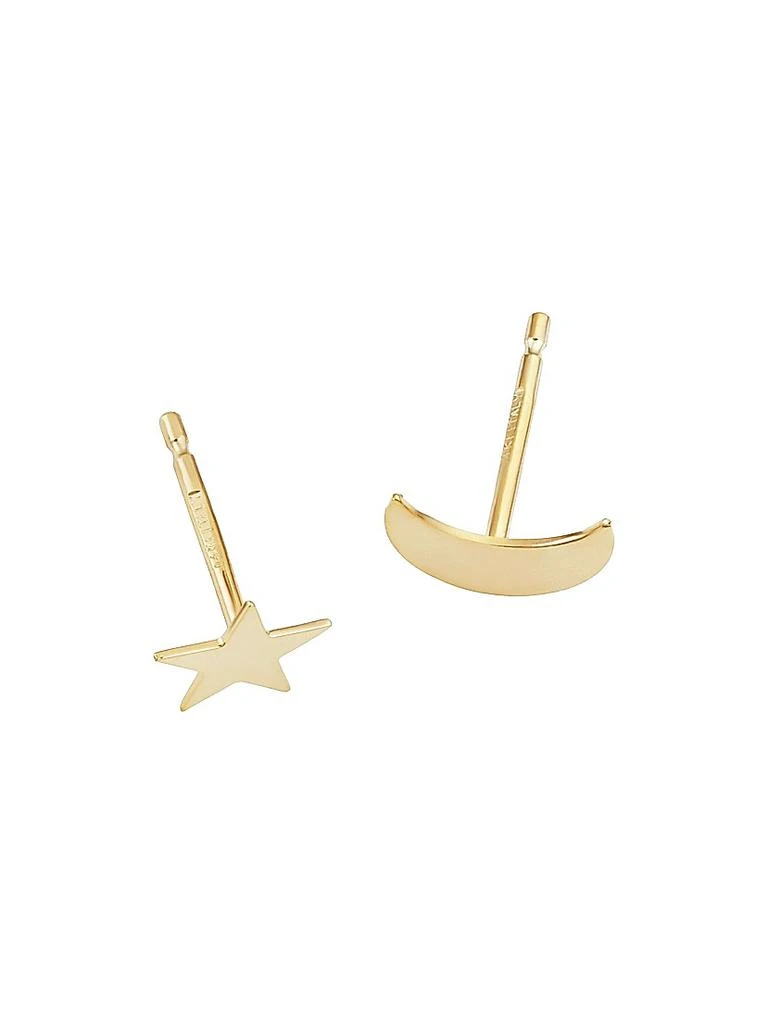Oradina 14K Yellow Gold Night Sky Studs 2