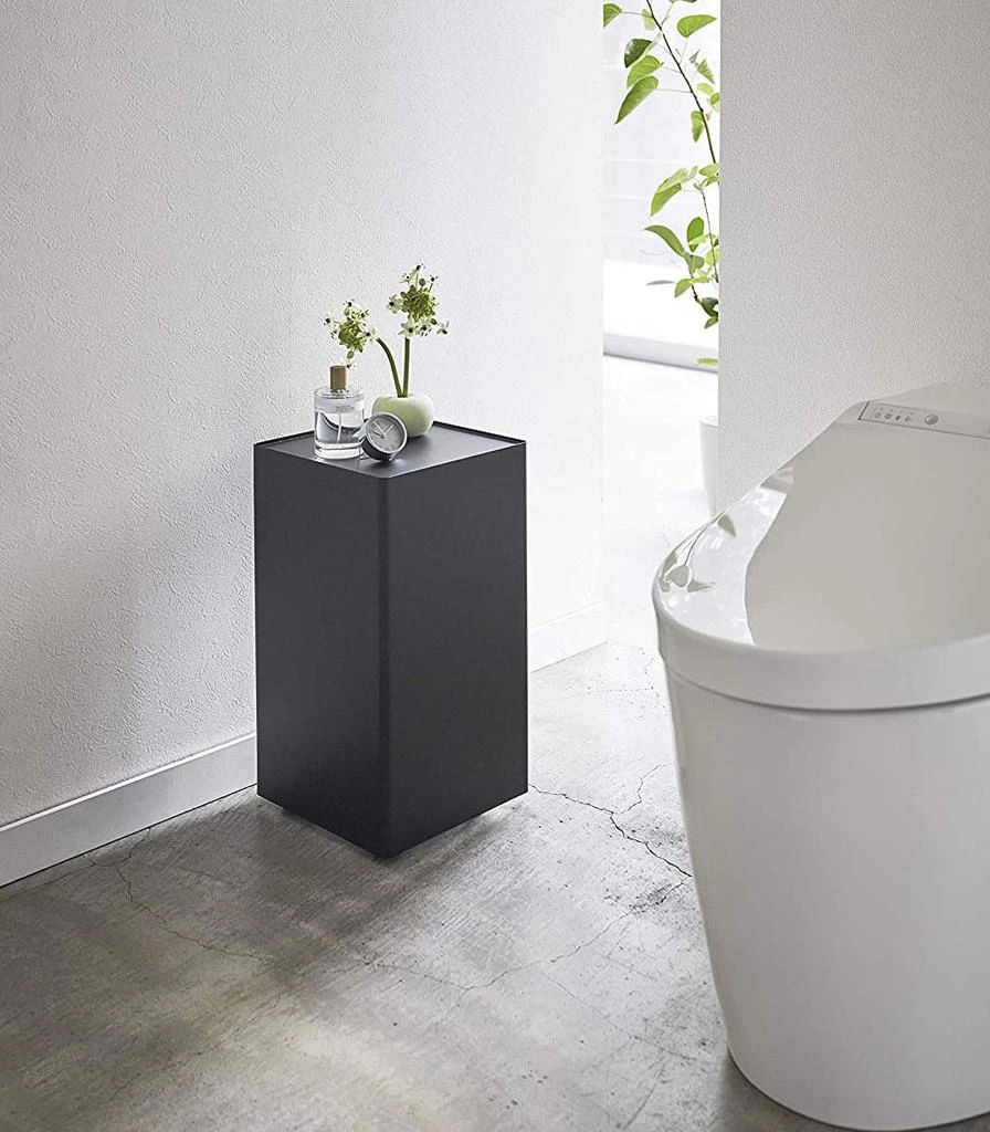 Yamazaki Home Rolling Bathroom Organizer, Steel,  Holds up to 12 rolls of toilet paper, Wheels, Minimal Assembly 2