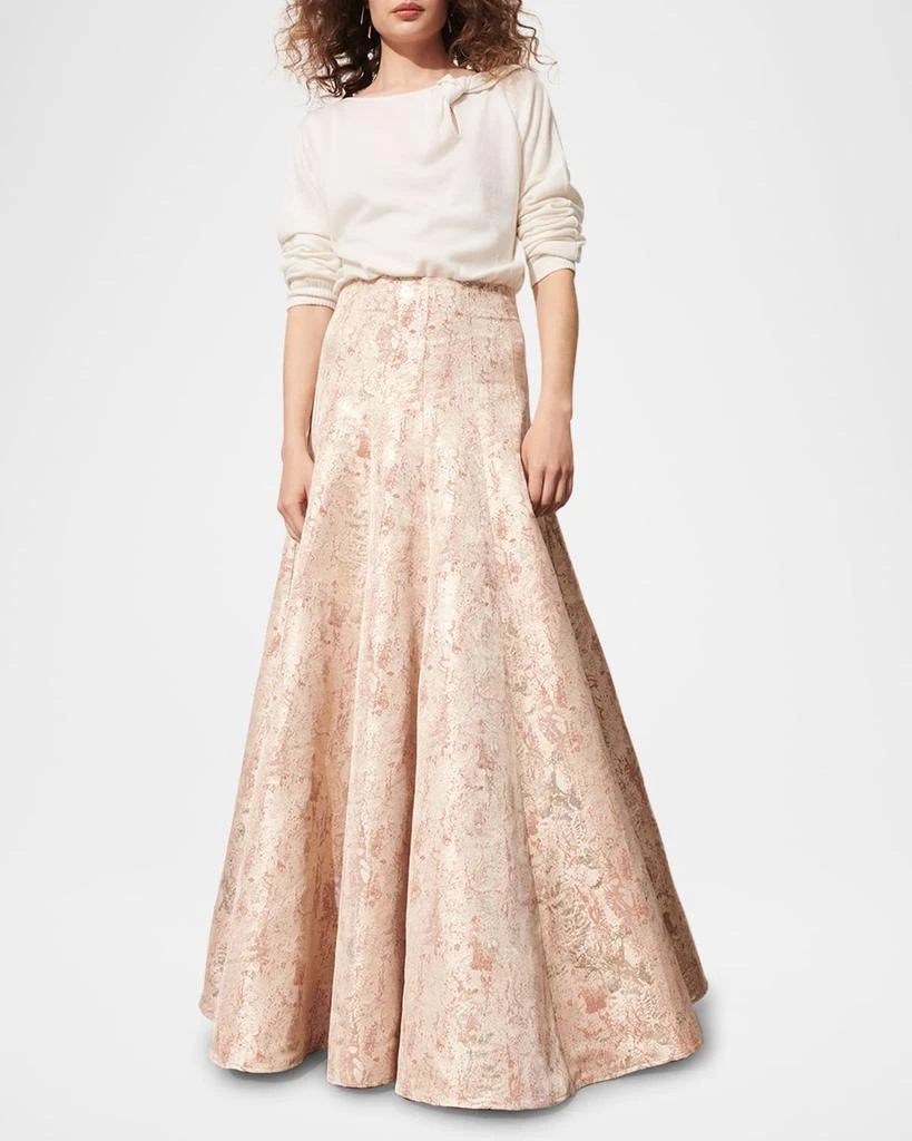 FIGUE Hayden Metallic Turmpet Ball Skirt 1