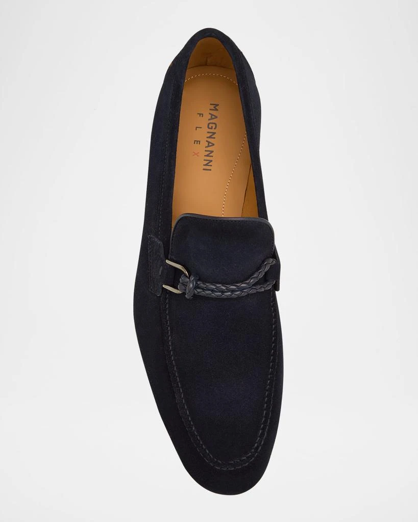 Magnanni Men's Silvano Rope Suede Bit Loafers 3