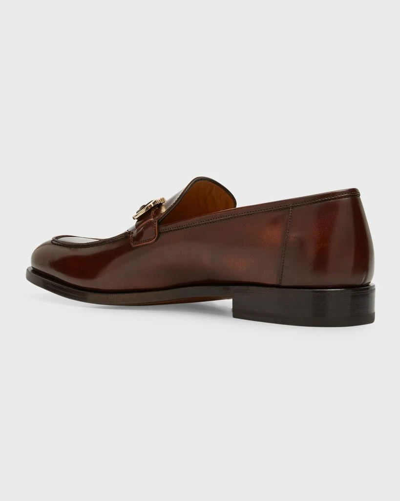 Salvatore Ferragamo Men's Gustav Gancini-Bit Leather Loafers 4