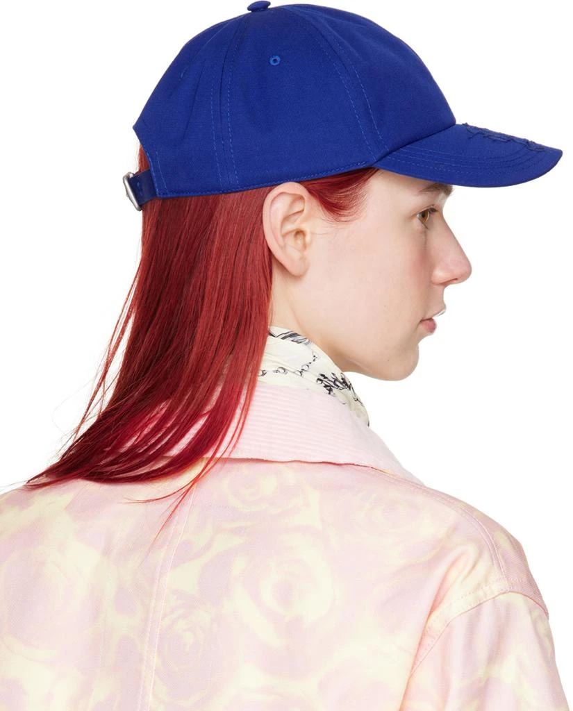 Shop Blue Cotton Blend Baseball Cap on Sale at BeyondStyle  display picture 3