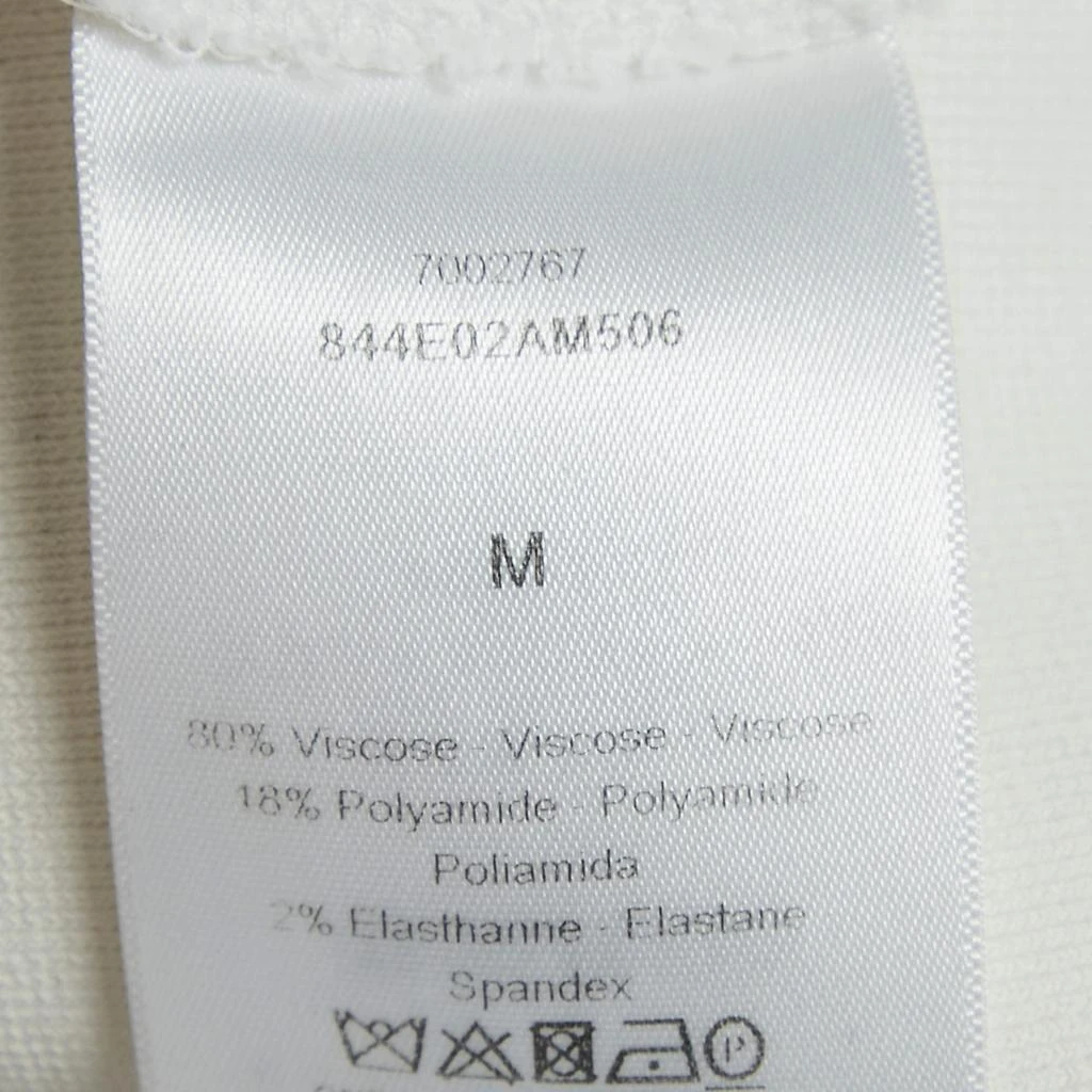 Dior Christian Dior White Logo Band Detail Knit Bralette Top M 6