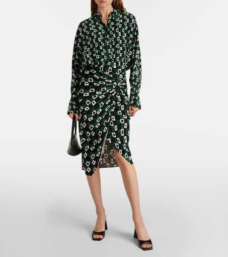 Diane von Furstenberg Alona printed crêpe shirt 2