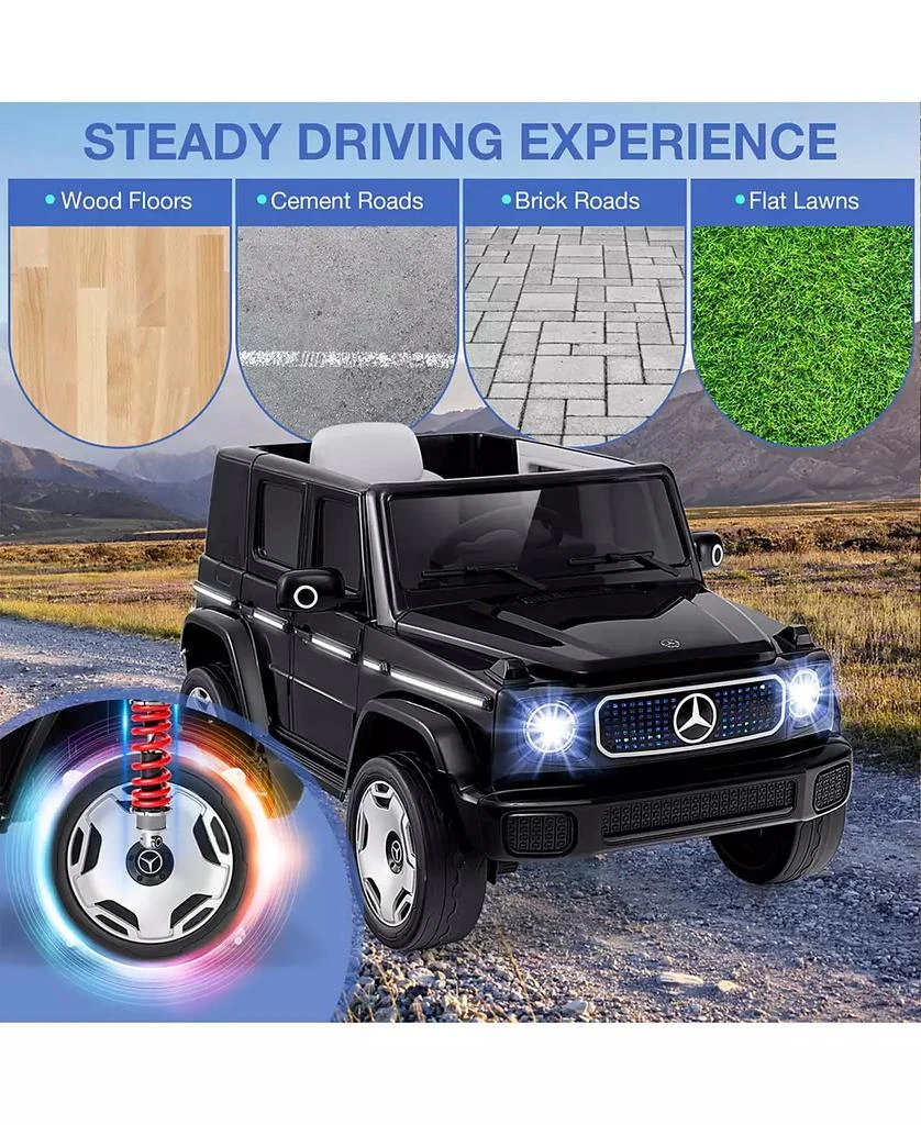 SUGIFT 12V Licensed Mercedes-Benz EQG Kids Ride On Car with Remote Control-Black 8