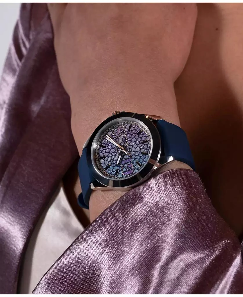 GUESS Women's Analog Blue Silicone Watch 36mm 7
