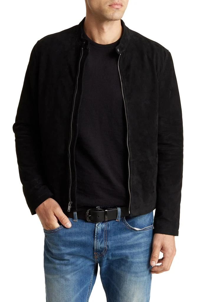 John Varvatos Suede Racer Jacket 1