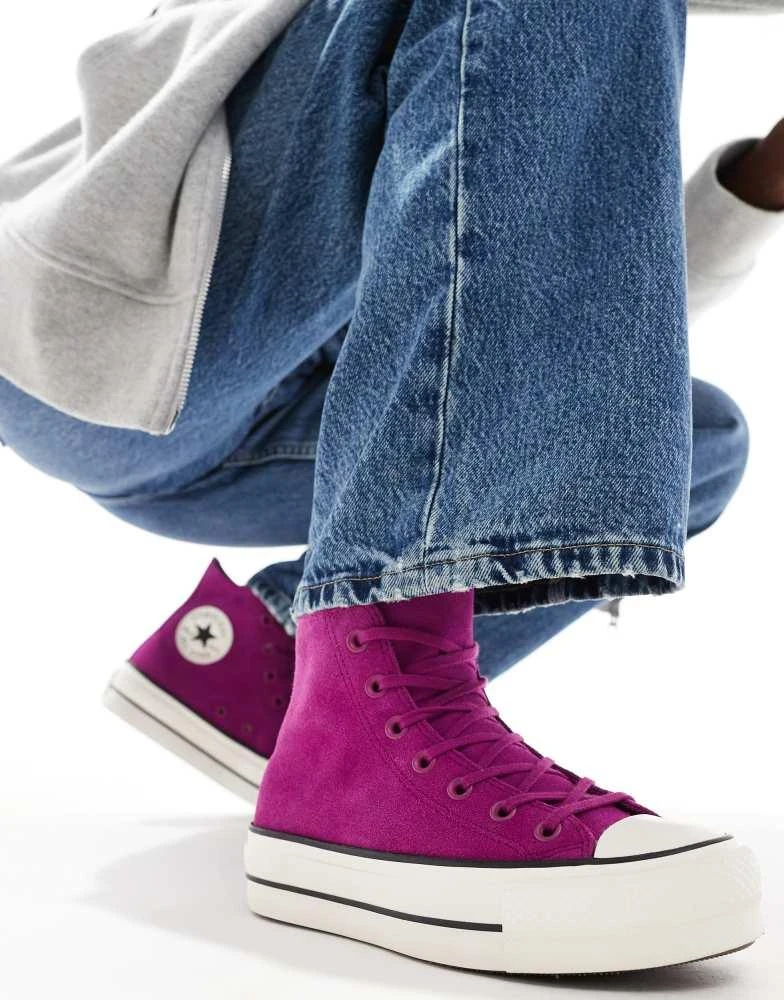Converse Converse Chuck Taylor All Star Hi Lift trainers in purple 1