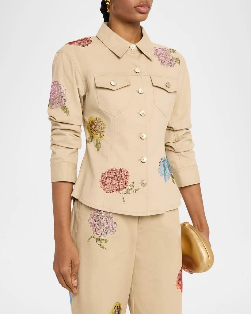 Cinq a Sept Denim Heatset Roses Shirt 4