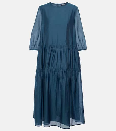 'S Max Mara Etienne cotton and silk voile midi dress 1