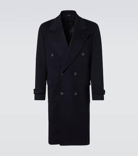 Thom Sweeney Double-breasted wool and cashmere overcoat