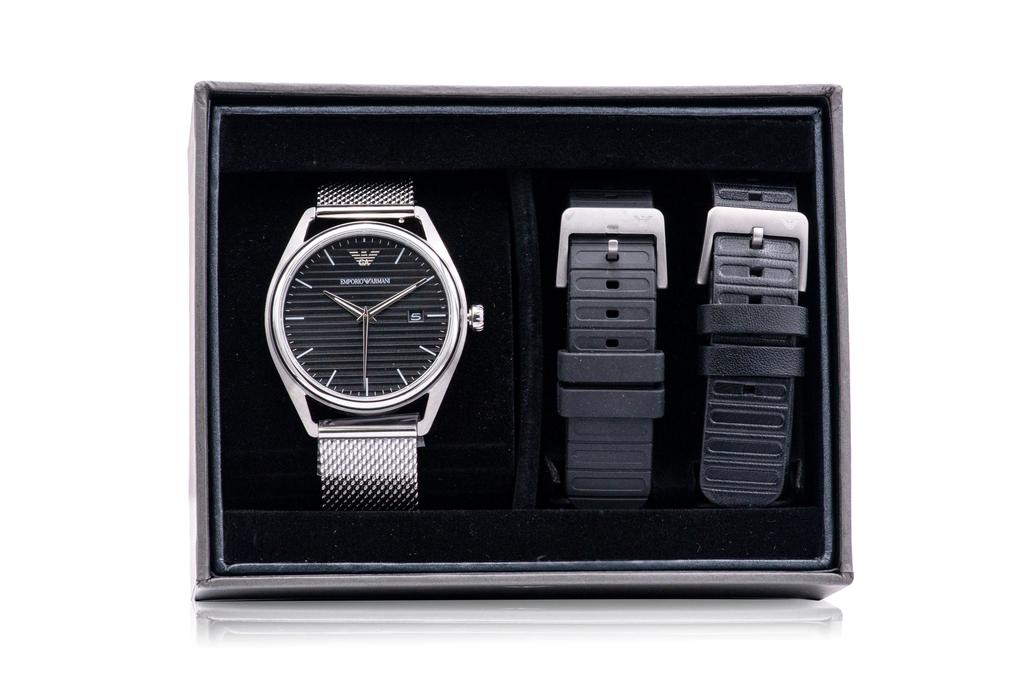 Armani Emporio  Stainless Steel Mesh Mens Watch and Interchangeable Strap
