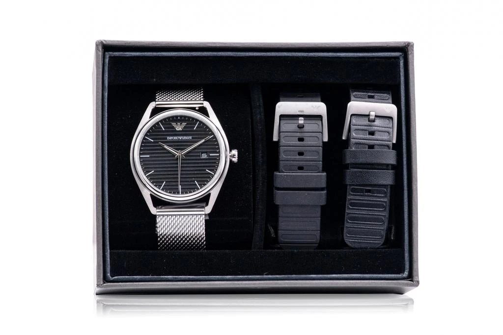 Armani Emporio  Stainless Steel Mesh Mens Watch and Interchangeable Strap 1