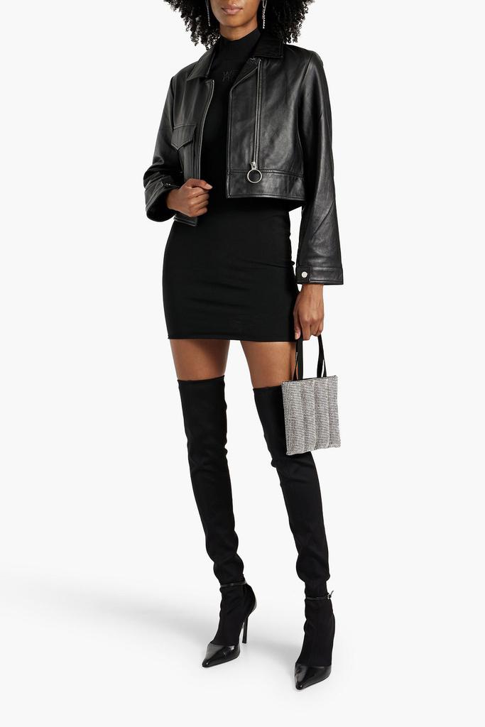 Muubaa Tabitha cropped leather jacket