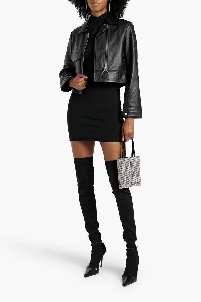 Muubaa Tabitha cropped leather jacket 2