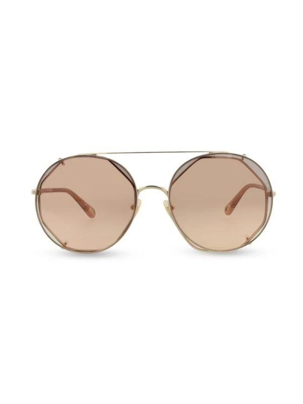 Chloé 57MM Round Sunglasses 1