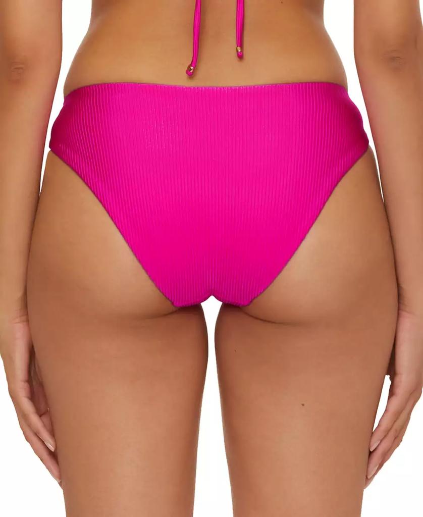 Becca Becca Women's Shiny Rib Hipster Bikini Bottoms