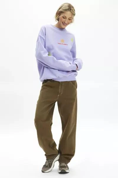 Urban Outfitters Think Positive Icon Graphic Crew Neck Pullover 2