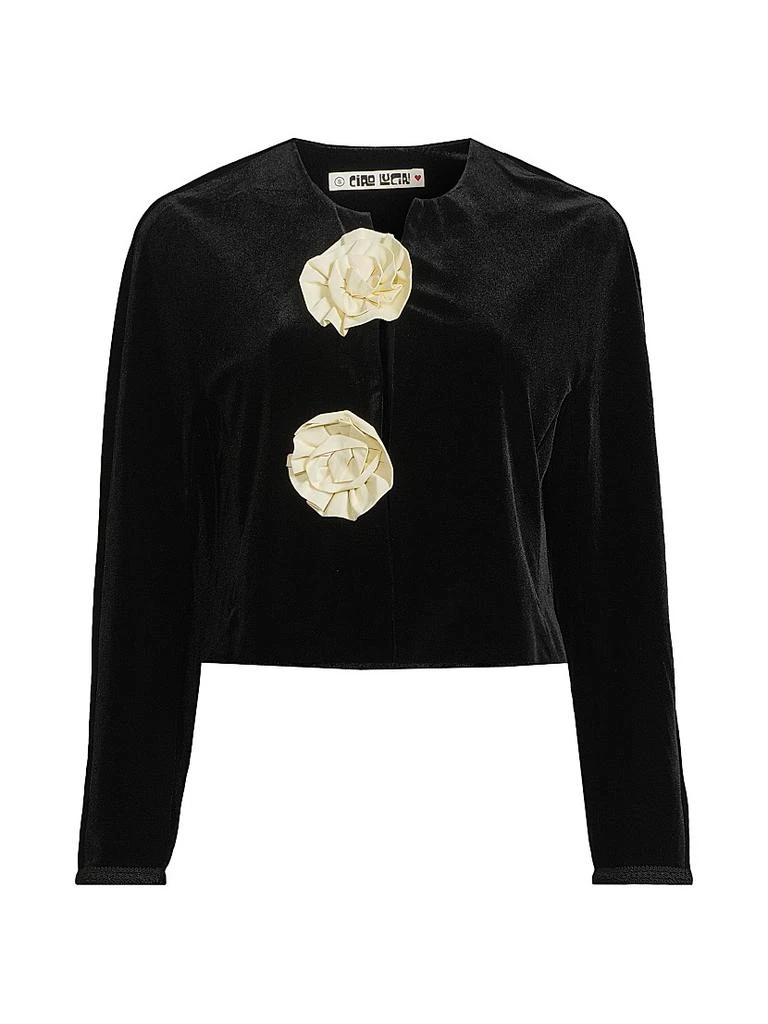 Ciao Lucia Javiera Rosette Velvet Jacket 1