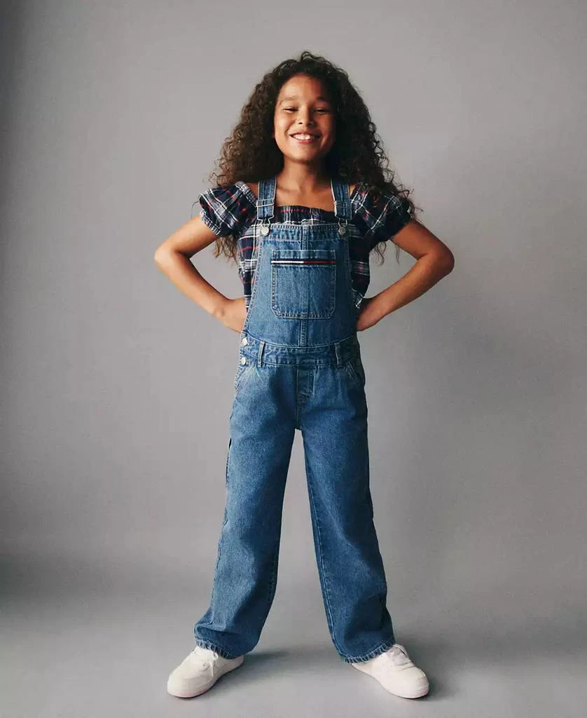 Tommy Hilfiger Big Girls Denim Wide Leg Overall 1