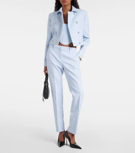 Versace Medusa 
95 gingham virgin wool bustier 2