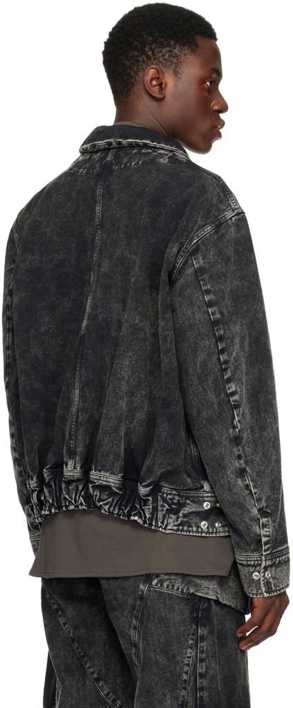 Omar Afridi Black Zip Denim Jacket 3