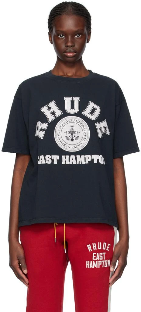 Rhude Black Hampton Catamaran T-Shirt 1