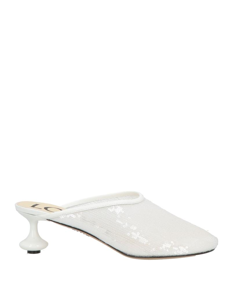 サンダル・ミュール LOEWE White leather Petal thong mules (L814S10X01 WHIMUL) Loewe Loewe White Leather Petal Thong Mules Women's IT 36