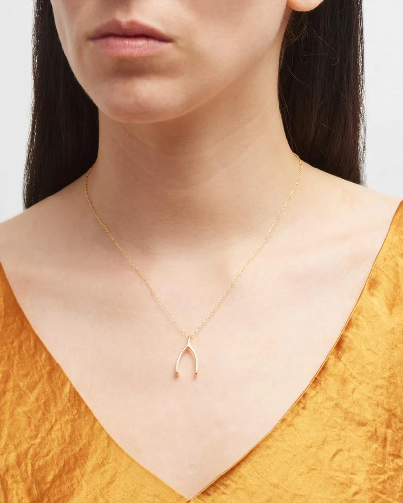 Jennifer Meyer 18k Wishbone Pendant Necklace 2