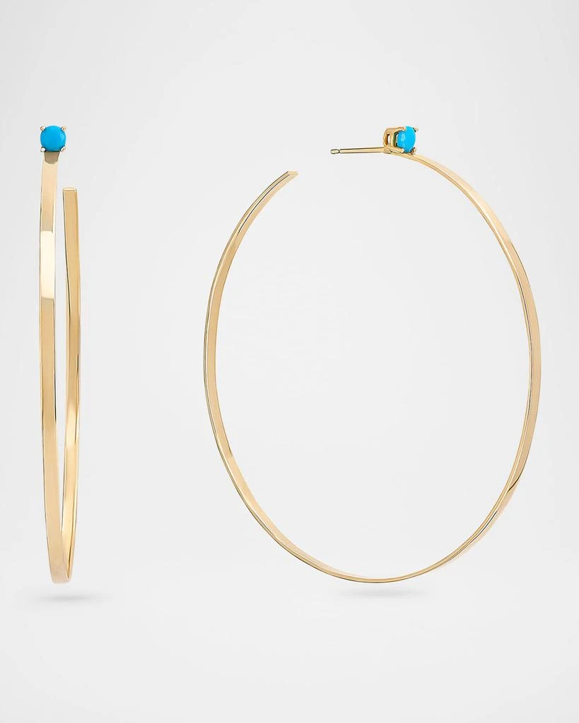 LANA Large Turquoise Sunrise Hoop Earrings, 52mm