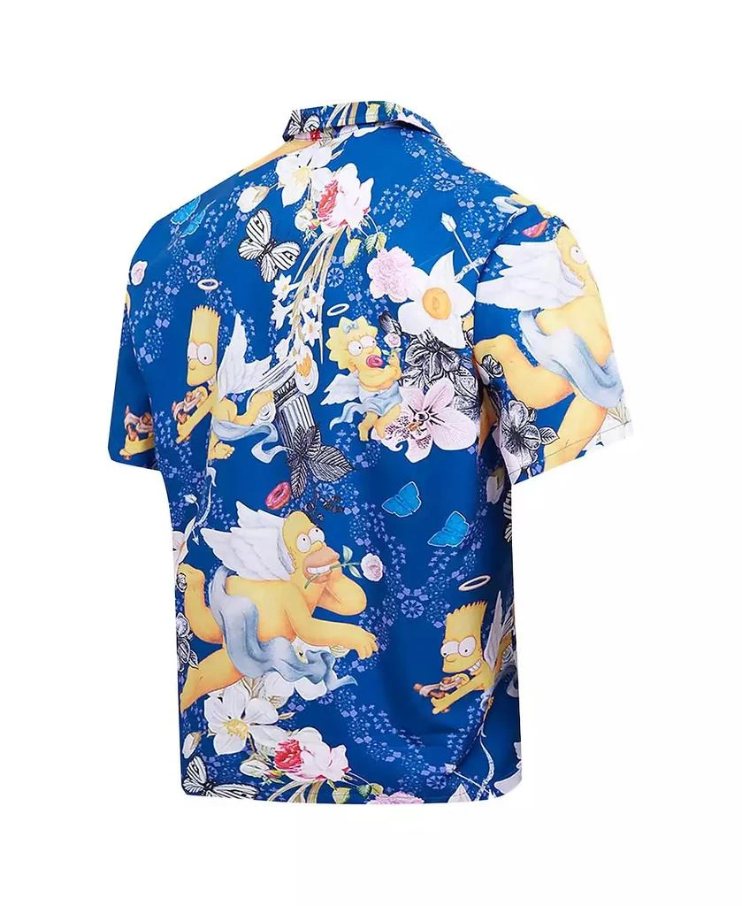 Freeze Max Men's Navy The Simpsons Peace Angels Button-Up Shirt 2