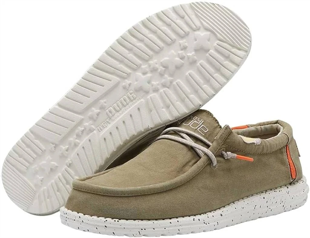 NEW HEY DUDE men\'s wally shoes in kalamata Hey Dude Mens Wally Washed Kalamata Size 7 | Men main image 4