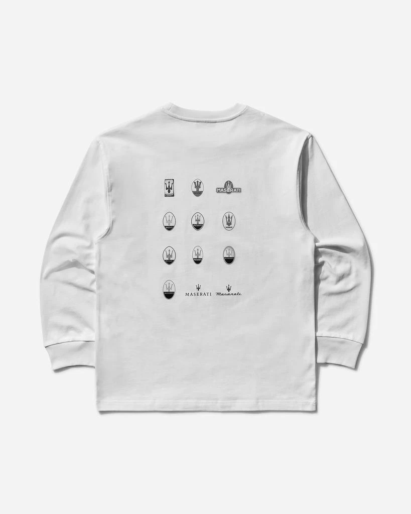 Maserati Men's Heritage Long Sleeve T-Shirt White 2