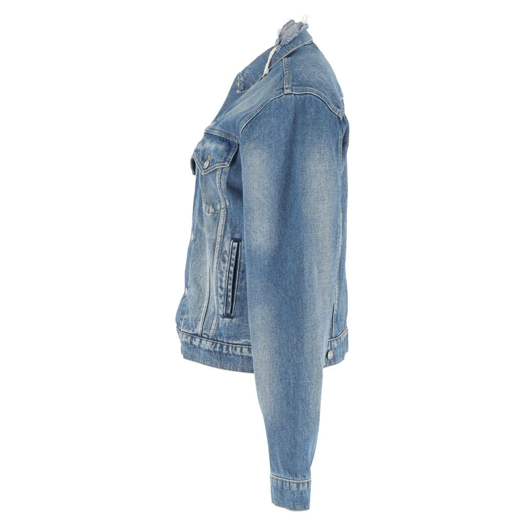 Balenciaga Political Campaign Distressed Jacket in Blue Cotton Denim 2