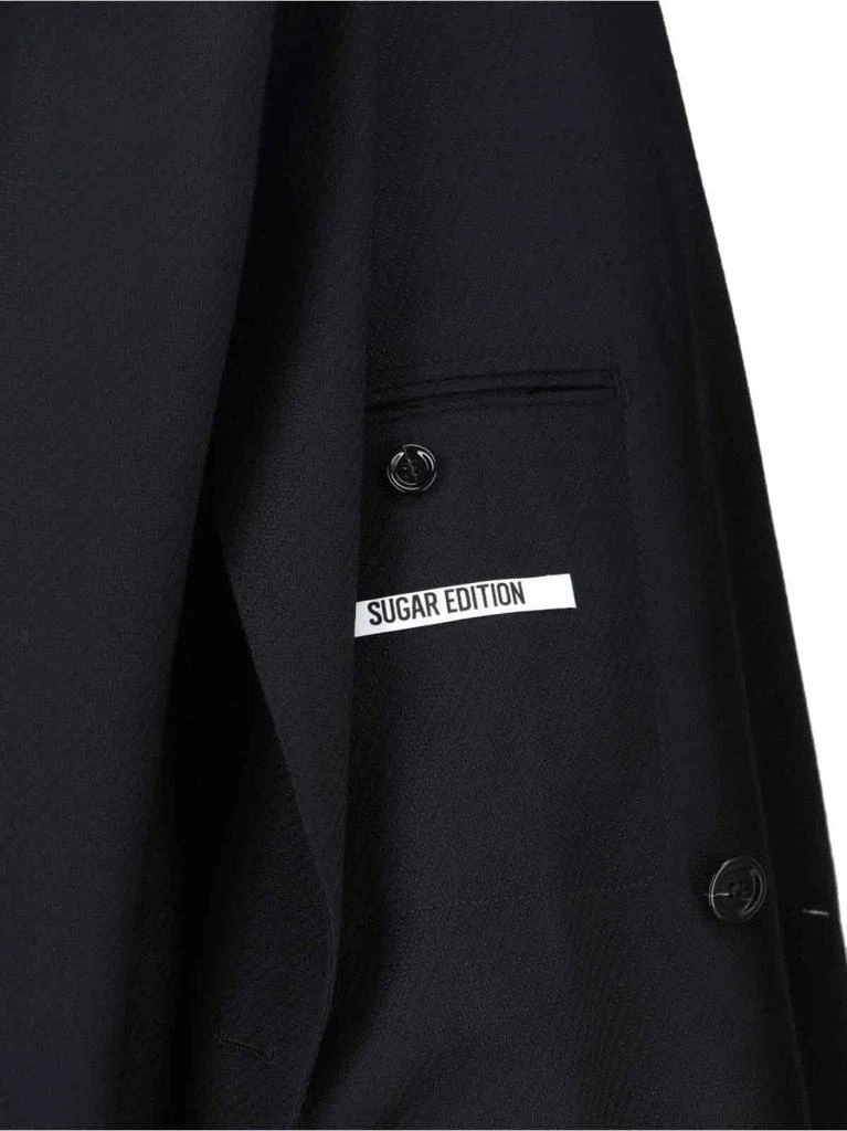 LARDINI Double-Breasted Wool Blazer – Black 5