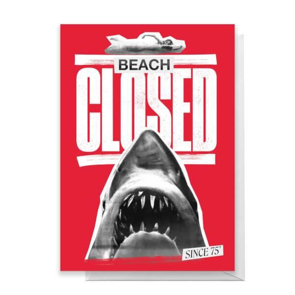 Original Hero Jaws Beach Closed Greetings Card